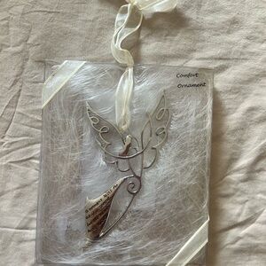 Serenity Silver Angel Comfort Ornament